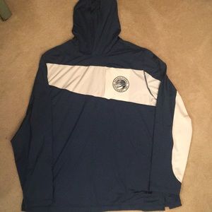 Men’s REI Long Sleeved Hoodie Size XXL Blue/White